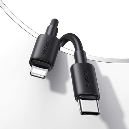 USAMS SJ712 Type C To Lightning 30W Fast Charging data cable 1M Black