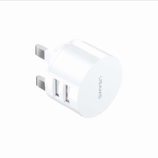 USAMS T20 Dual USB Round Travel Adapter USCC081