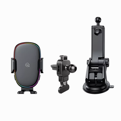USAMS US-CD187 15W Car Dashboard/Windshield Mount with Wireless Charger