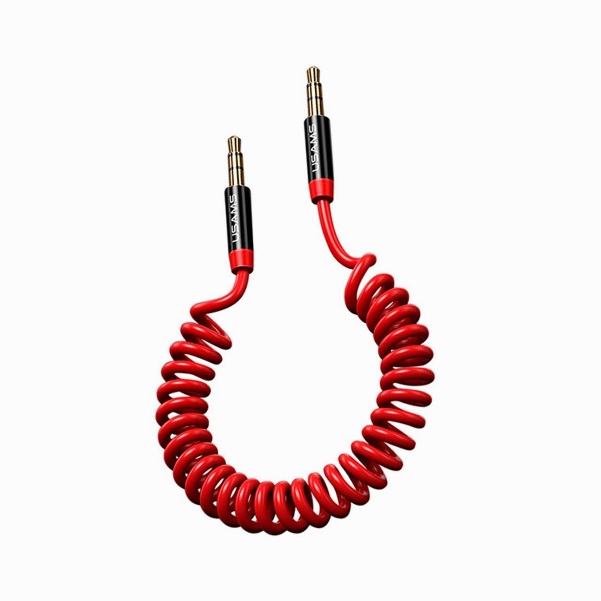 USAMS US-SJ256 Spring Audio Cable 1.2M Red