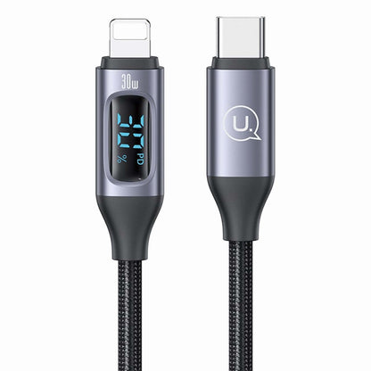 USAMS US-SJ687 30W Digital Display Data Cable Type-C To Lightning