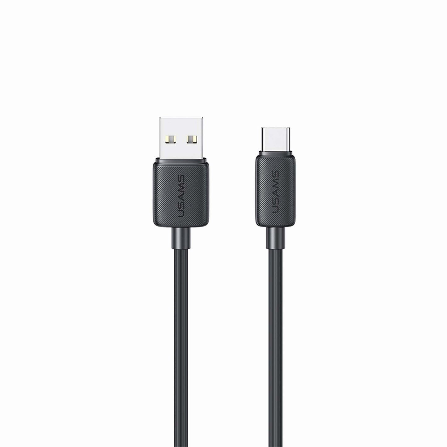 USAMS US-SJ699 USB to 8 Pin 2.4A Striped Fast Charge Data Cable, Length:3m Black