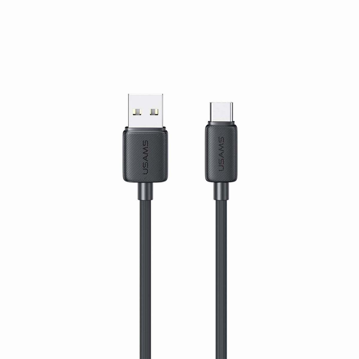 USAMS US-SJ699 USB to 8 Pin 2.4A Striped Fast Charge Data Cable, Length:3m Black