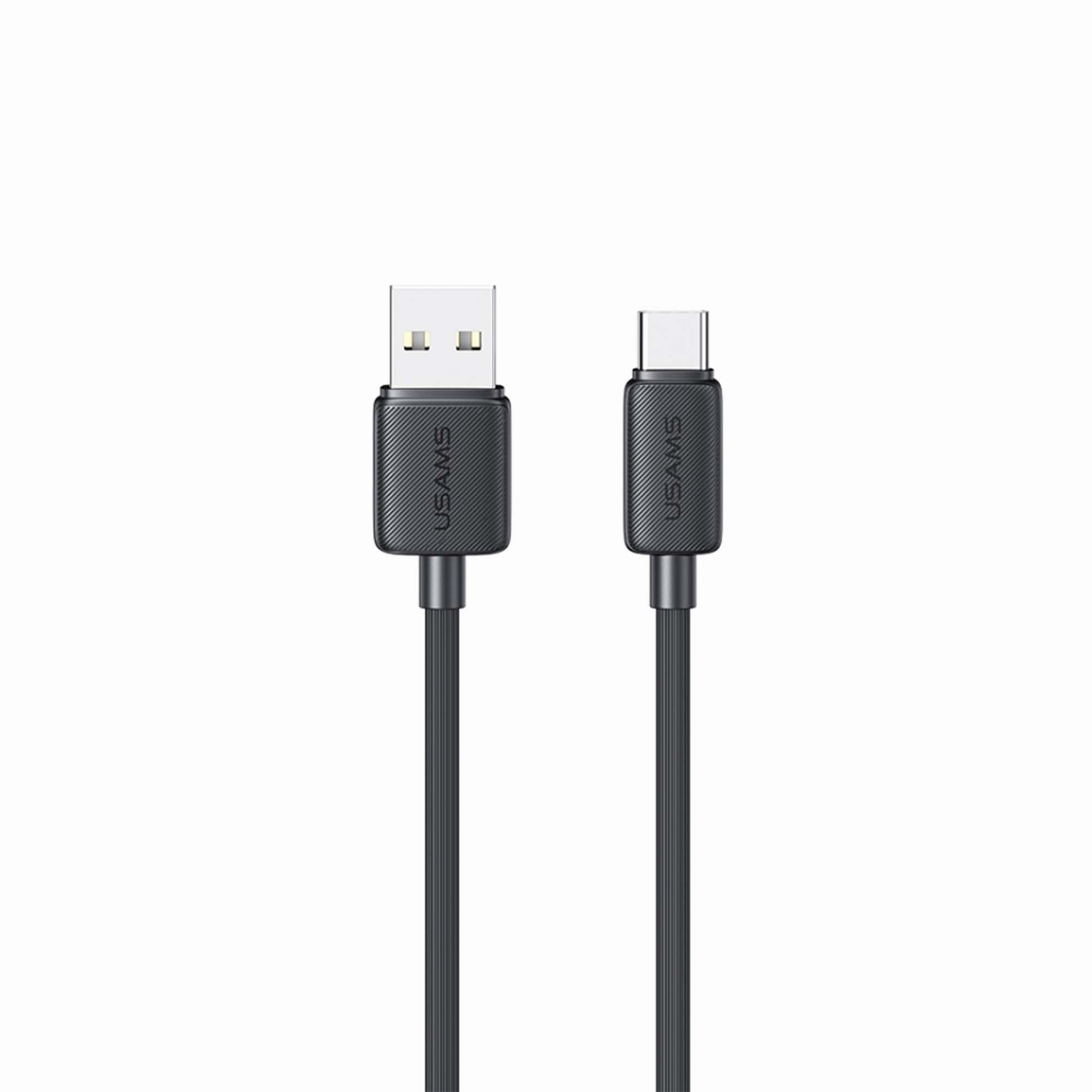 USAMS US-SJ699 USB to 8 Pin 2.4A Striped Fast Charge Data Cable, Length:3m Black