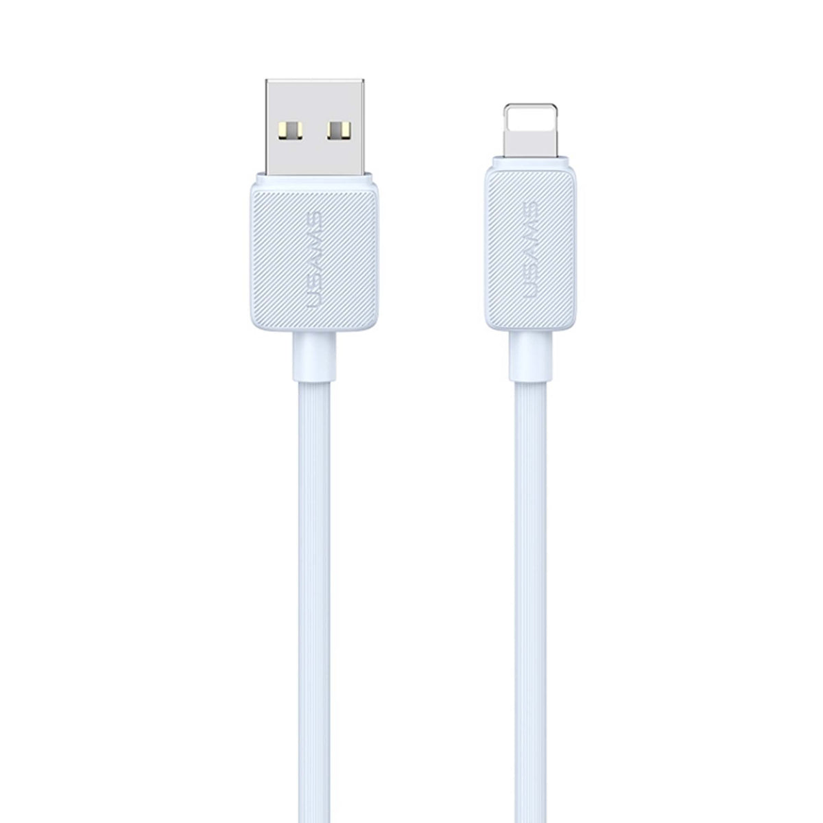 USAMS US-SJ699 USB to 8 Pin 2.4A Striped Fast Charge Data Cable, Length:3m Blue