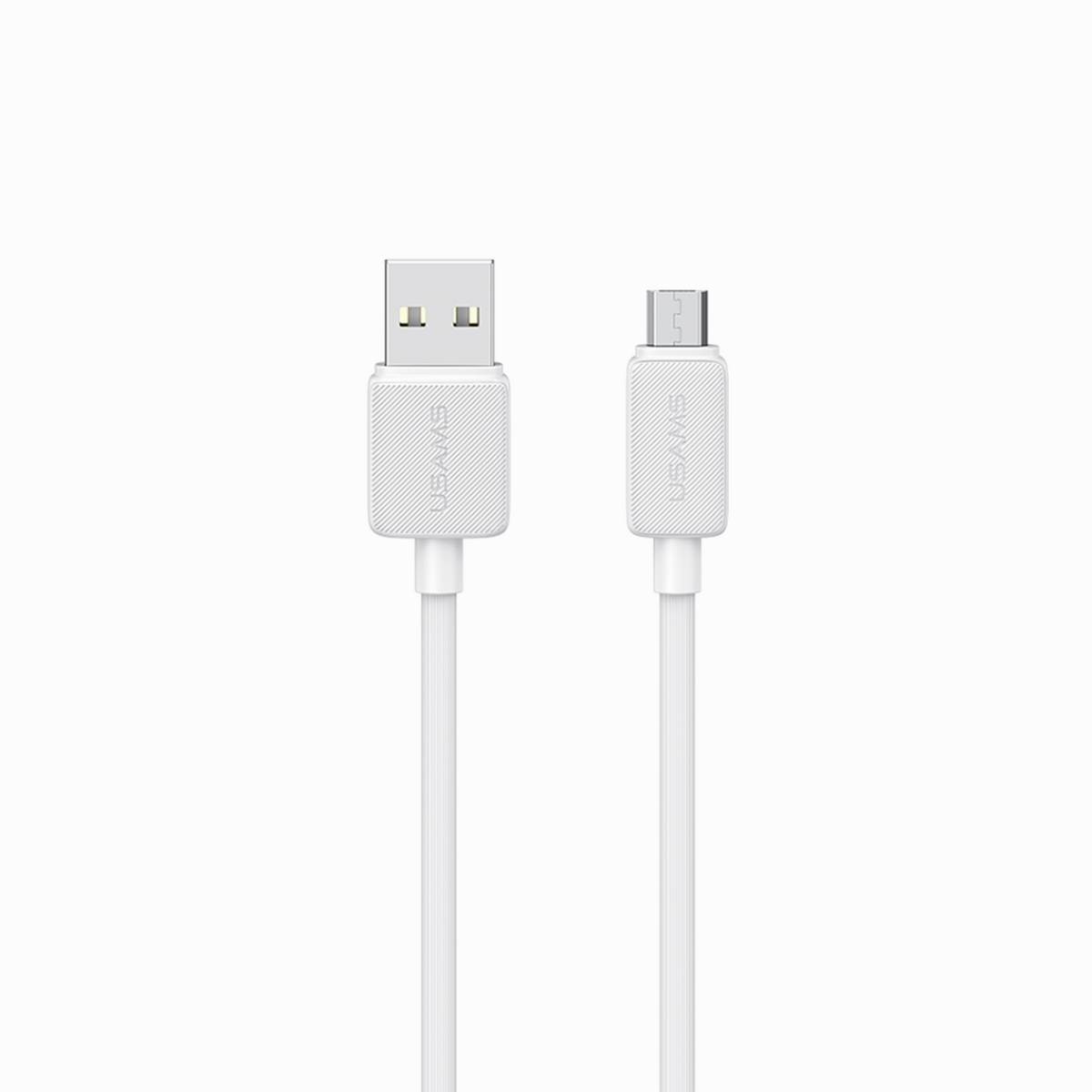 USAMS US-SJ700 Micro Striped Data Cable-KY Series 3M White charging cable White