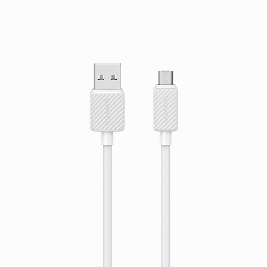 USAMS US-SJ700 Micro Striped Data Cable-KY Series 3M White charging cable White