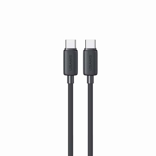 USAMS US-SJ701 3m Type-C to Type-C Charger Cord PD 60W Fast Charging Cable 480Mbps Charger Cable Black