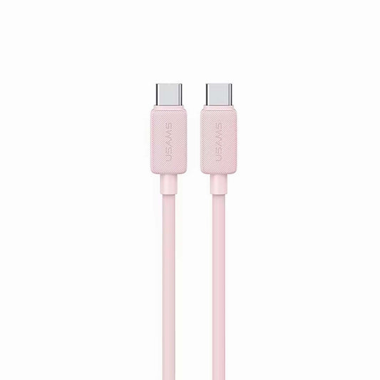 USAMS US-SJ701 3m Type-C to Type-C Charger Cord PD 60W Fast Charging Cable 480Mbps Charger Cable Pink