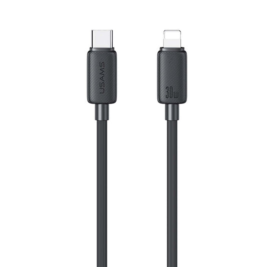 USAMS US-SJ702 USB-C / Type-C to 30W Striped Fast Charge Data Cable 3M Black