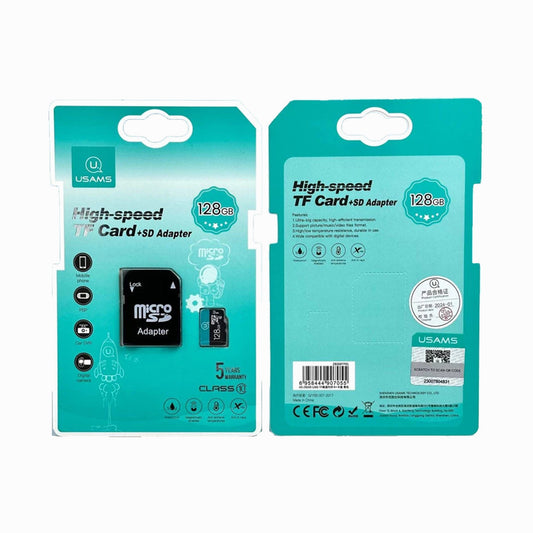 USAMS US-ZB269 Highspeed TF CARD 128GB + Adapter