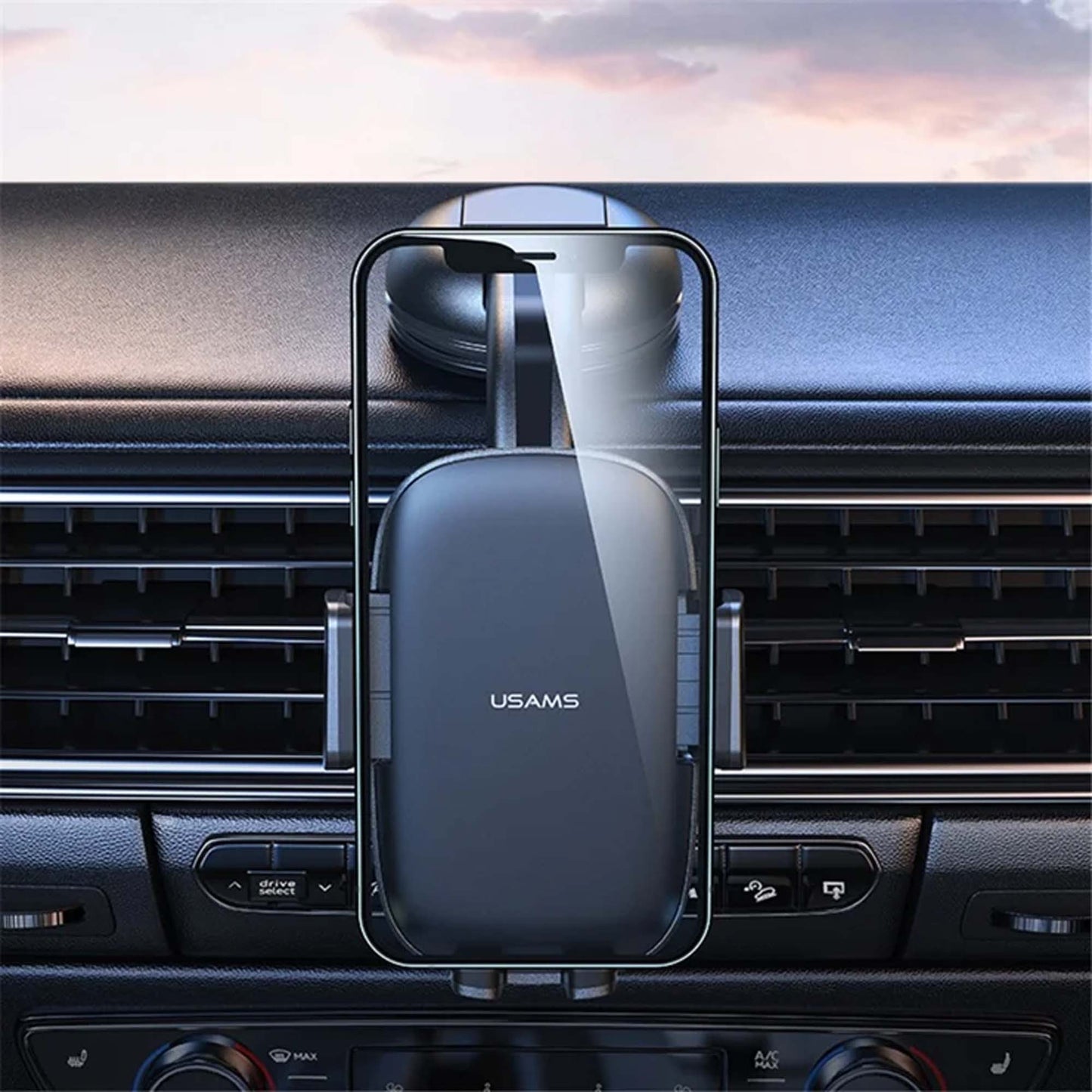 USAMS US-ZJ063 Car Dashboard Windshield Suction Cup Mobile Phone Holder Rotatable Bracket