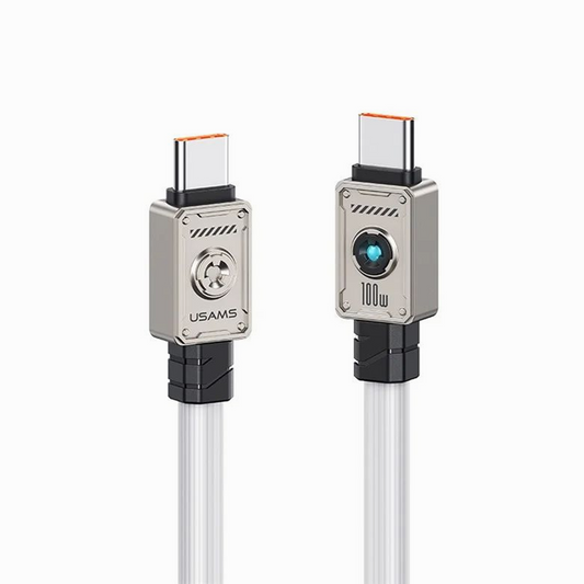 USAMS USB-C to USB-C cable US-SJ684, 100W, 480Mbps, 1.2m, white
