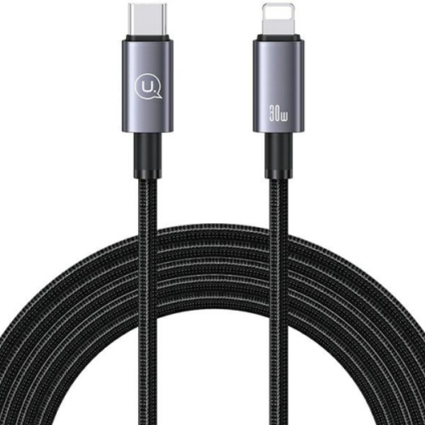 USAMS US-SJ665 USB-C / LIGHTNING CABLE 30W 2M FAST CHARGING TARNISH
