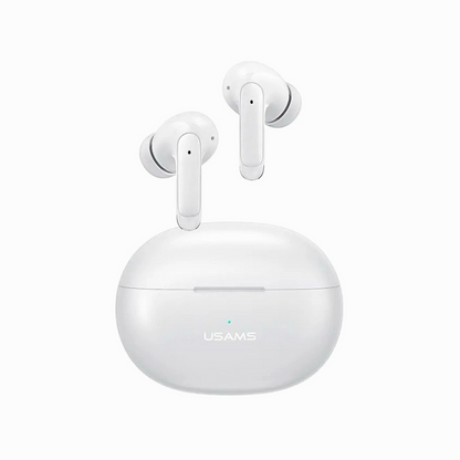 USAMS XD19 X-don Series Dual-Mic ENC TWS Earbuds Wireless Bluetooth-compatible 5.3 Headset In-Ear Headphones - White