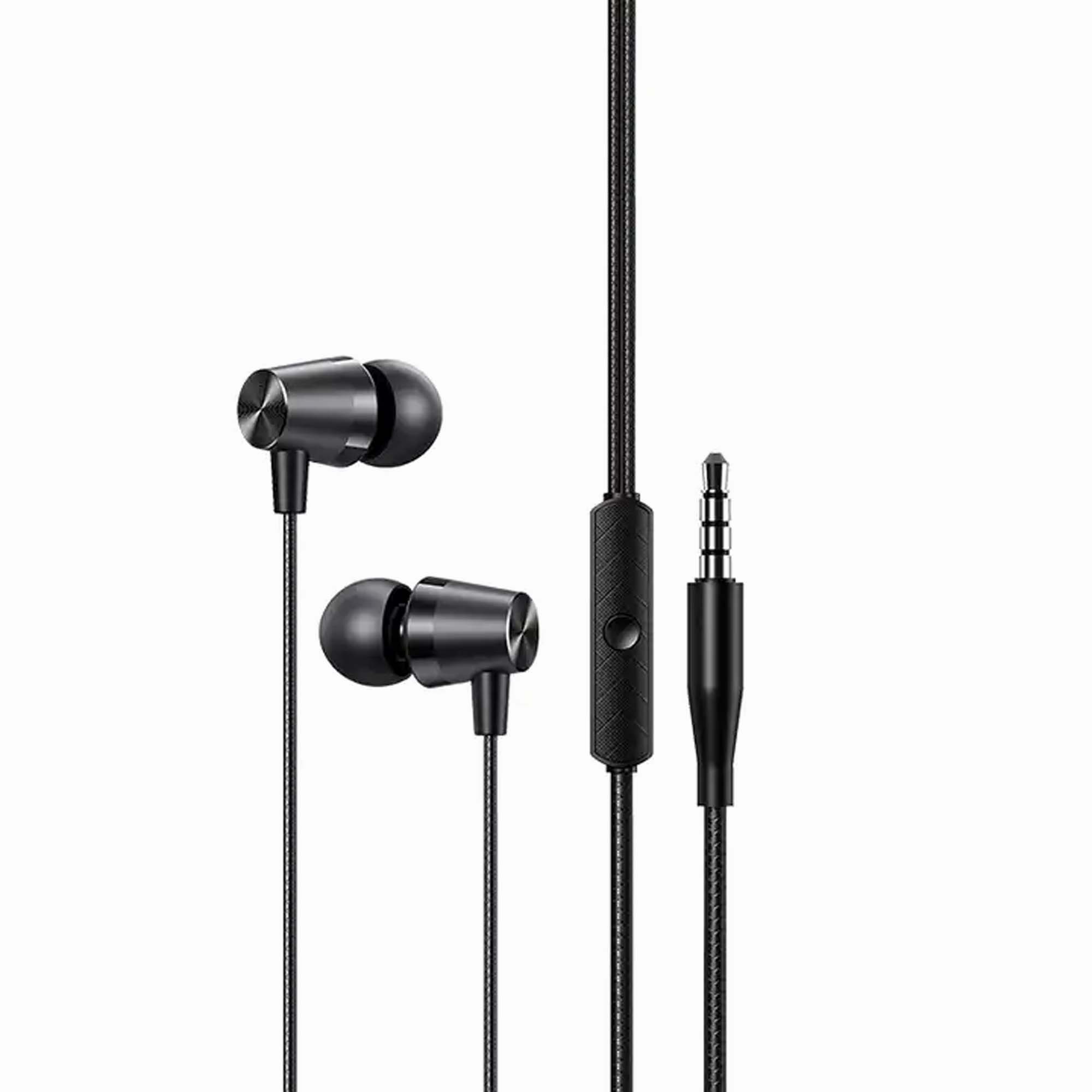 USAMS earphones with microphone EP-42, 3.5mm, 1.2m, black
