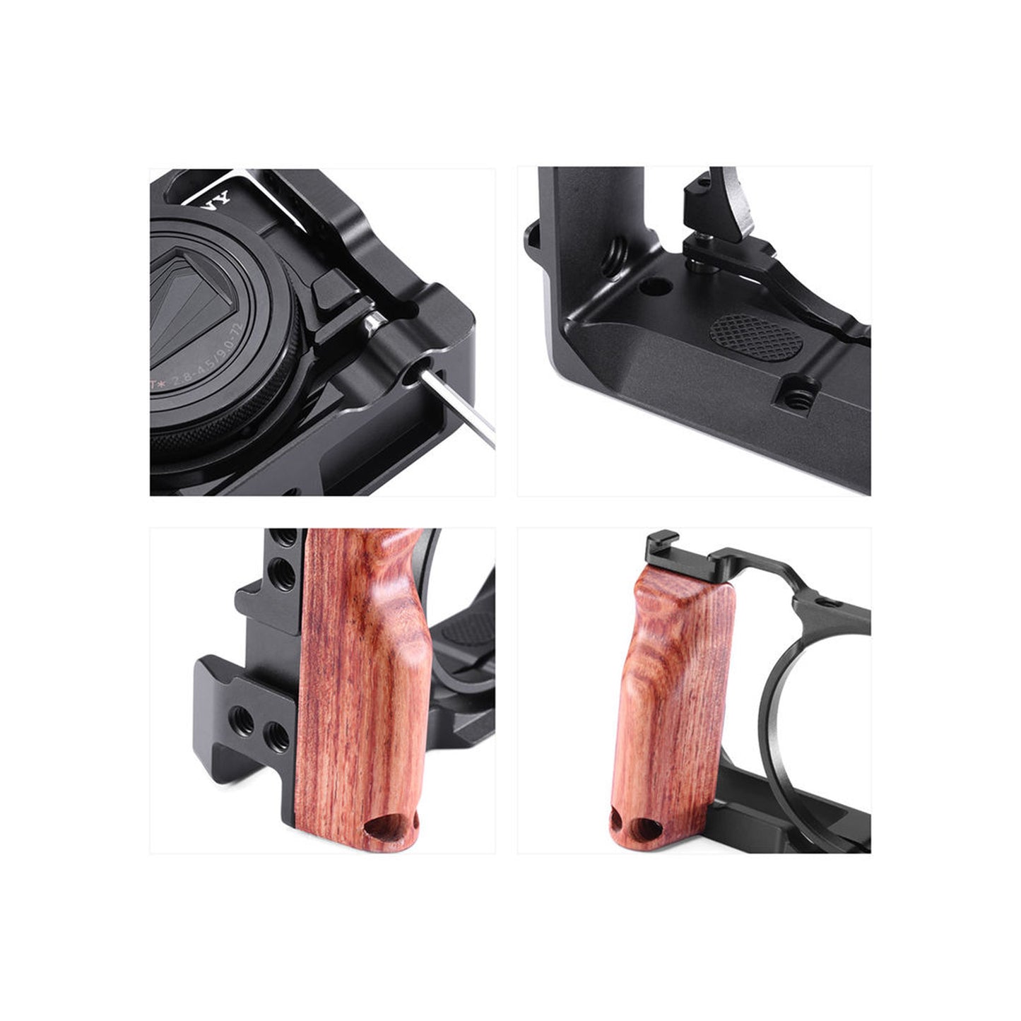 UURig Cage with Wooden Handgrip for Sony DSC-RX100 VI/VII