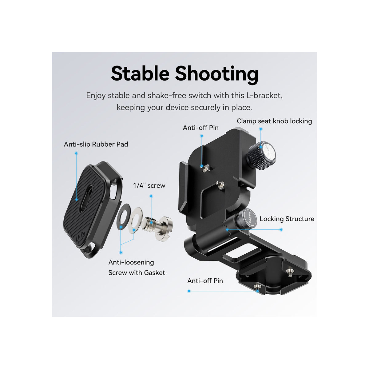 Ulanzi UKA08 Foldable Camera L-Bracket and Baseplate – C023