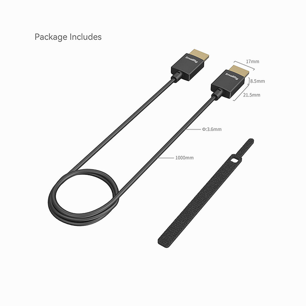 SmallRig Ultra-Slim 4K HDMI Data Cable (A to A) (100cm) 4794
