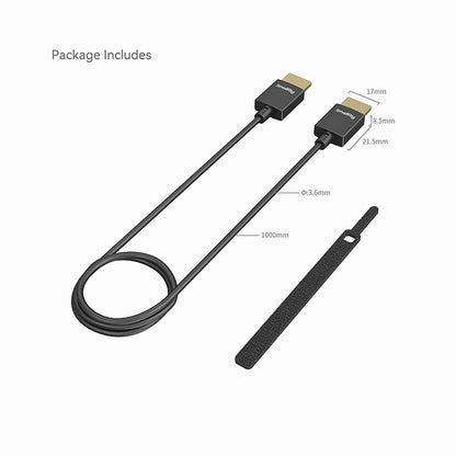 SmallRig Ultra-Slim 4K HDMI Data Cable (A to A) (100cm) 4794