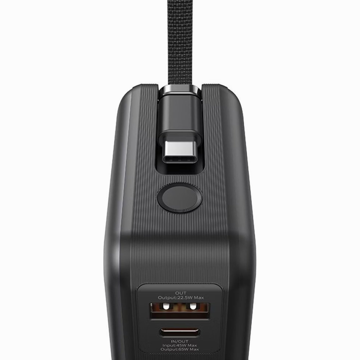 USAMS CD243 65W Power Bank Fast Charging 20000mAh 3 Port LED Display Portable Charger with Type-C Cable