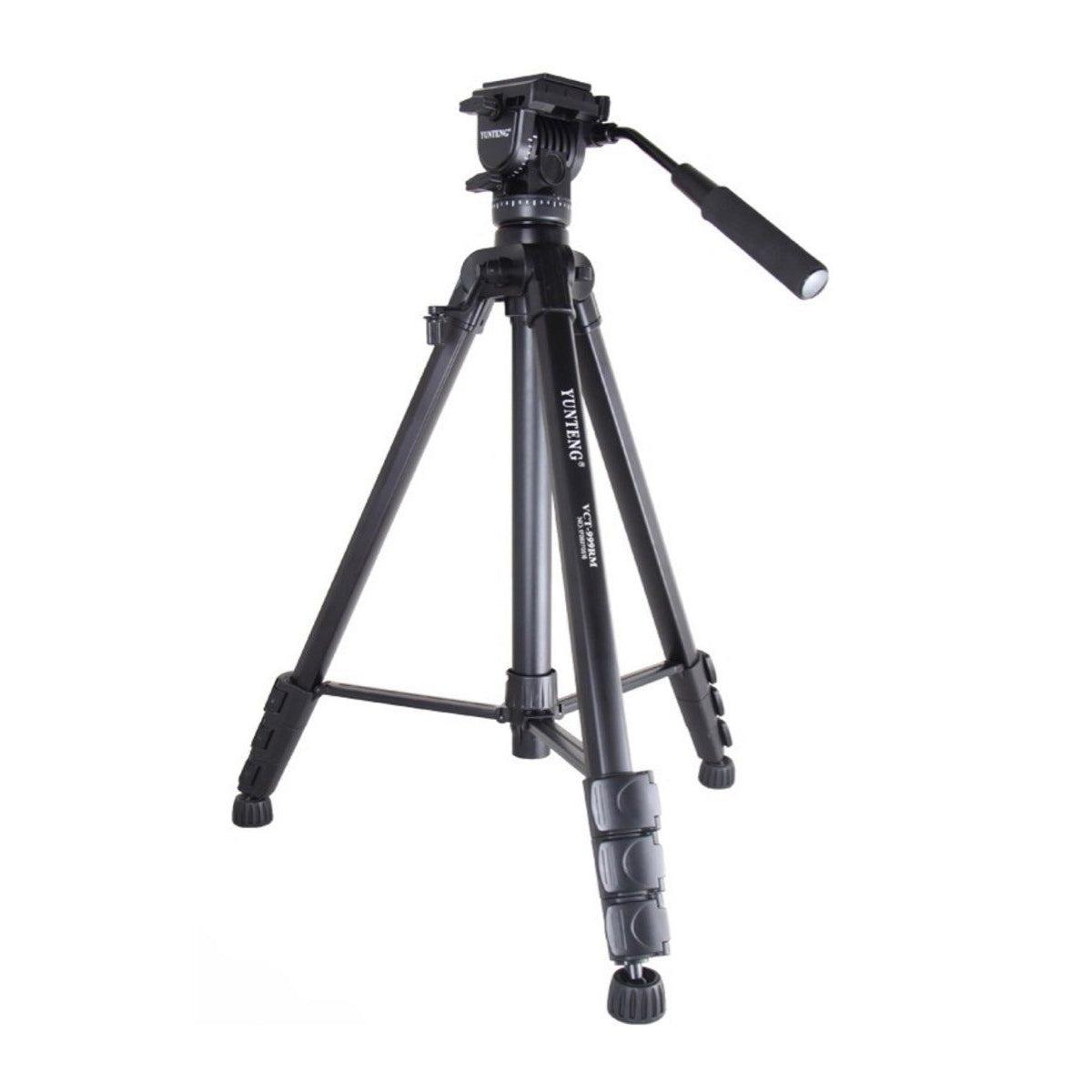 Yunteng VCT-999RM Professional Aluminum Alloy Video Tripod with Fluid Head