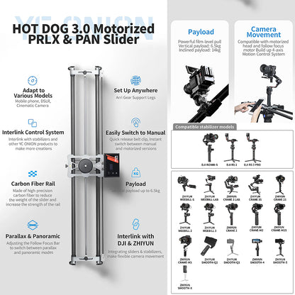 YC ONION 60CM HOT DOG 3.0 PRLX & PAN SLIDER WITH APP-MHDB60_B