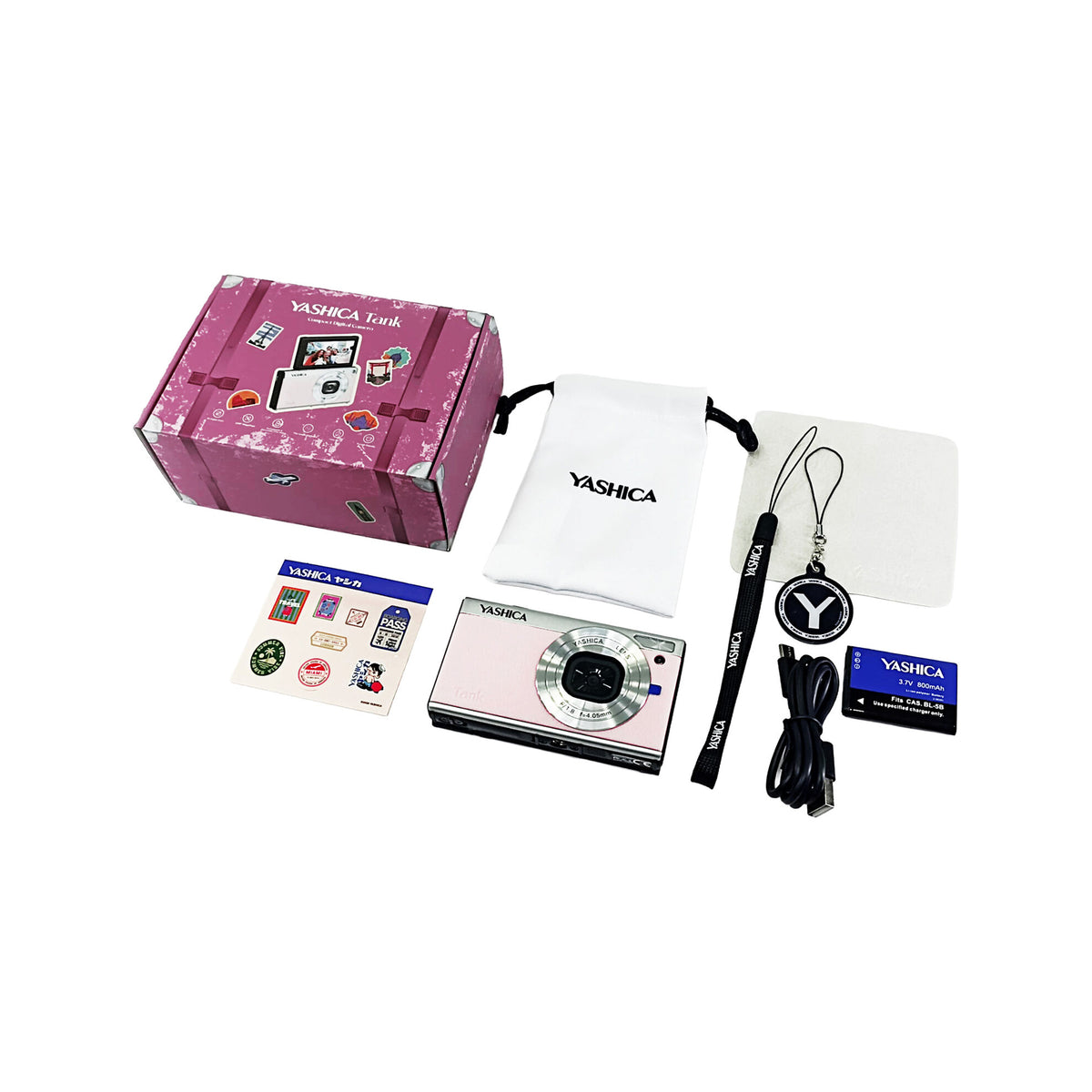 Yashica Tank Compact Digital Camera (Pink Marshmallow)