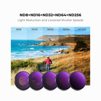 DJI Osmo Action 4 & Osmo Action 5 Pro CPL+ND8+ND16+ND32+ND64+ND256 Action Camera Filter Set (SKU.2338)