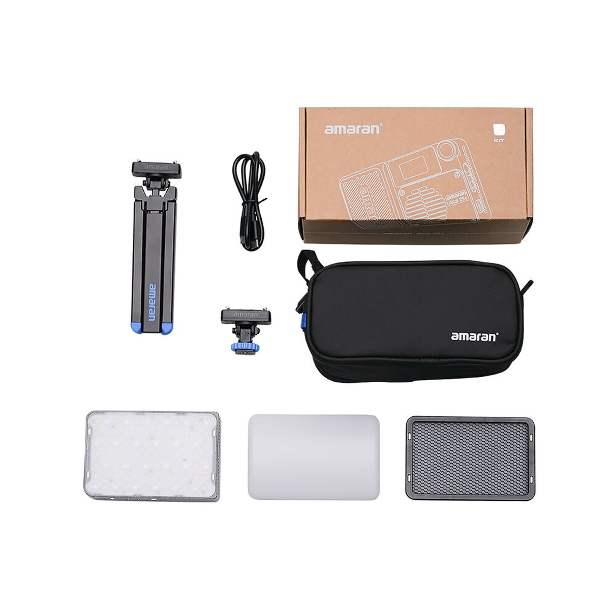 amaran Ace 25c RGB LED Light Panel All-in-One Creator Kit (Silver)