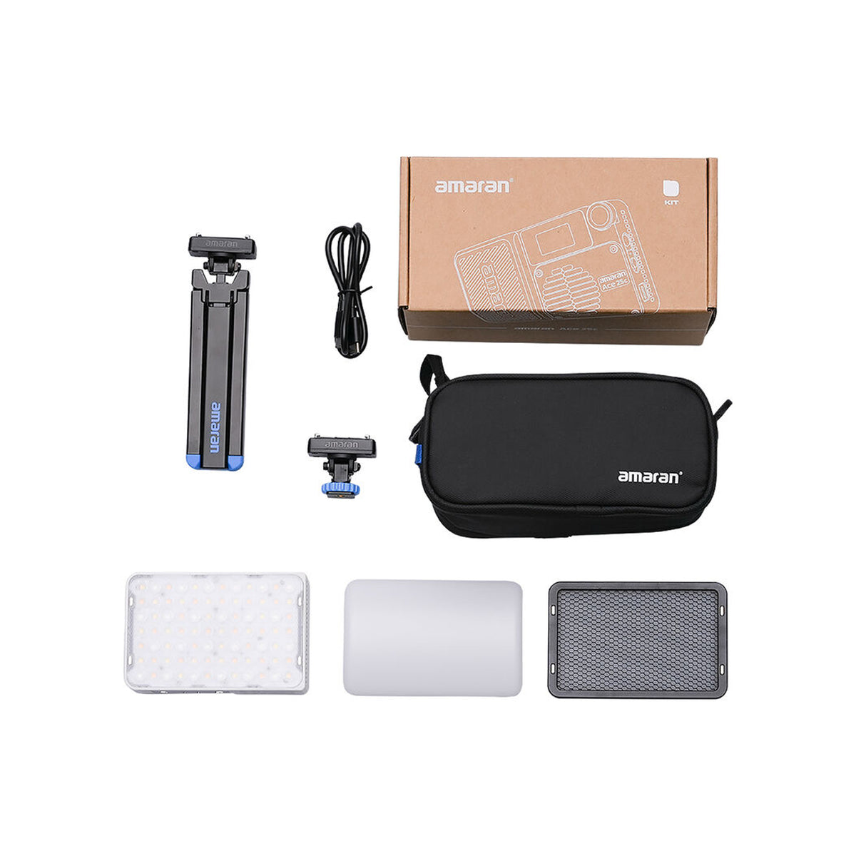 amaran Ace 25c RGB LED Light Panel All-in-One Creator Kit (White)