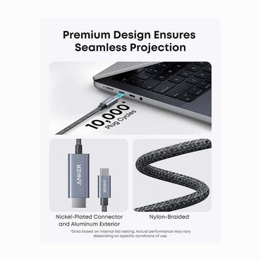 Anker Nano USB-C to HDMI 4K Braided Cable 6ft 1.8m - Black