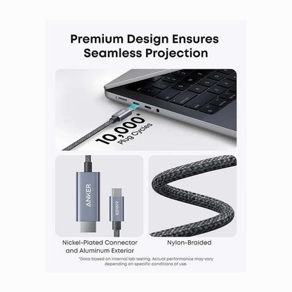 Anker Nano USB-C to HDMI 4K Braided Cable 6ft 1.8m - Black