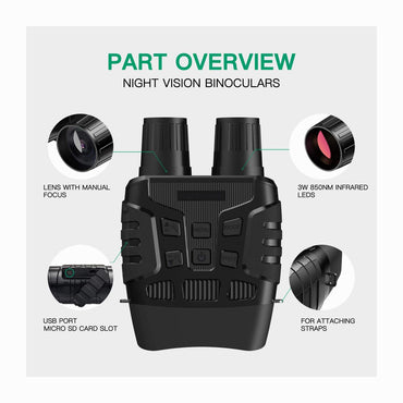 K&F CONCEPT Infrared Night Vision Binoculars 4x Digital Zoom 3W 850NM Infrared Binoculars for Reconnaissance Surveillance Camping Night Hunting Sailing & Fishing (KF33.022)
