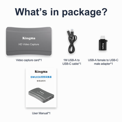 Kingma 1080P 60Fps Hdmi Video Capture Card