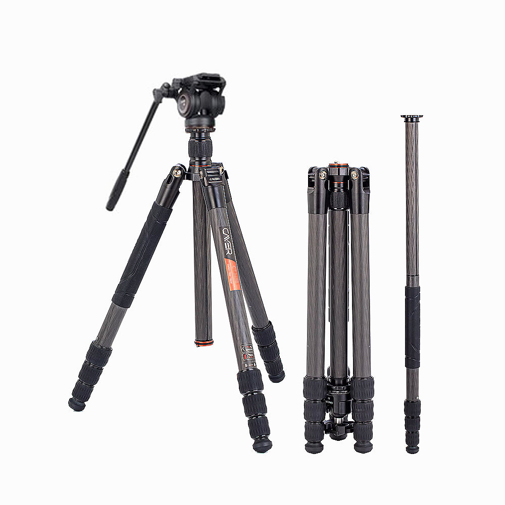 Buy CAYER CT1450H6 ALUMINIUM TRIPOD WITH FLUID HEAD Online Qatar