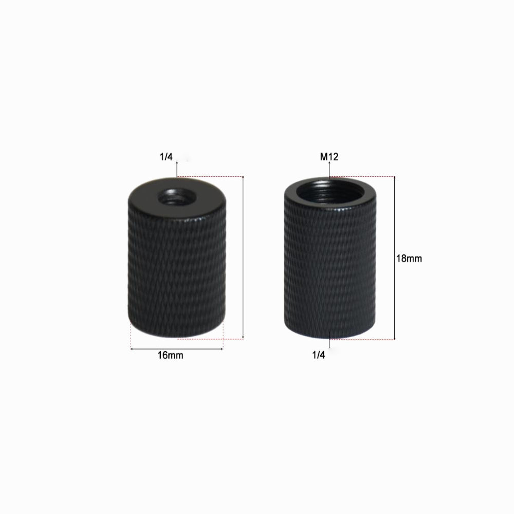 Female M12 Tripod Adapter Screw 1/4 Inch Female Aluminum (CS178)