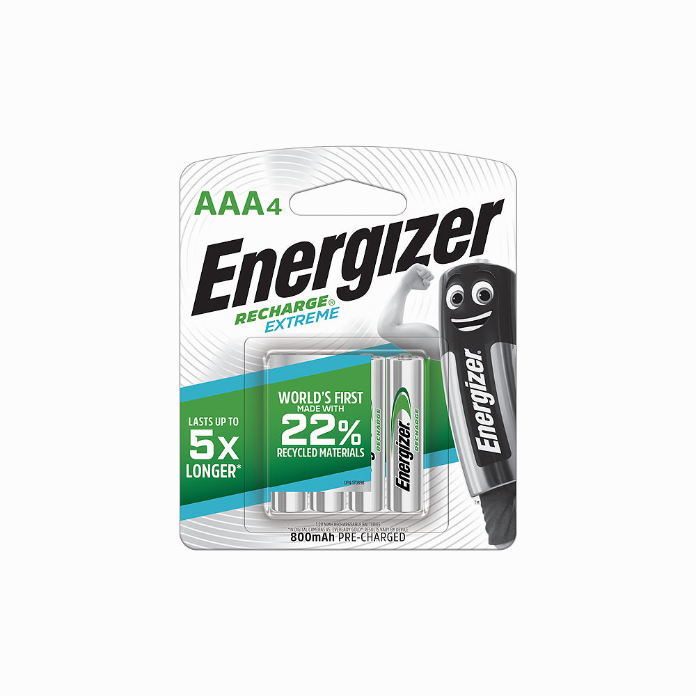 Energizer Recharge Extreme AAA Rechargeable Batteries (Set of 4)