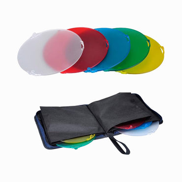 NICEFOTO SN-518 COLOR FILTER GEL WHITE YELLOW RED BLUE GREEN FILTERS WITH CARRY BAG