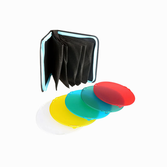 NICEFOTO SN-518 COLOR FILTER GEL WHITE YELLOW RED BLUE GREEN FILTERS WITH CARRY BAG