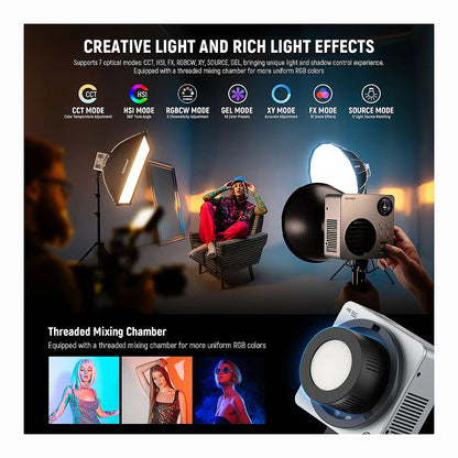 NEEWER HB80C 80W RGBWW Mini COB LED Video Light (PD Fast Charger Kit)