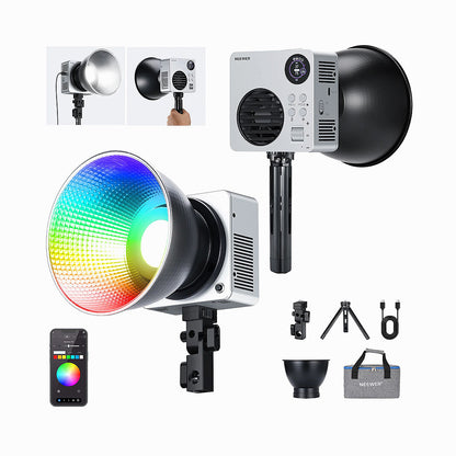 NEEWER HB80C 80W RGBWW Mini COB LED Video Light (PD Fast Charger Kit)