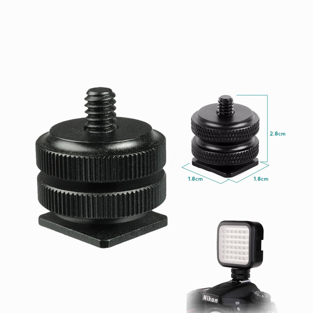 Camera Tripod Mount Hot / Cold Shoe Adapter for GoPro Mirrorless Camera Action Cam 1/4