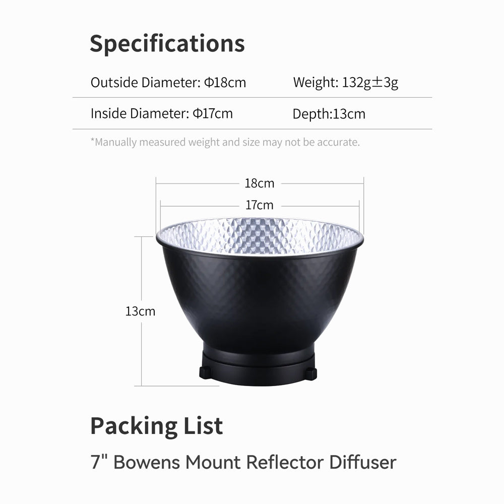 Ulanzi HT002 7 Standard Bowens Mount Reflector Diffuser L008