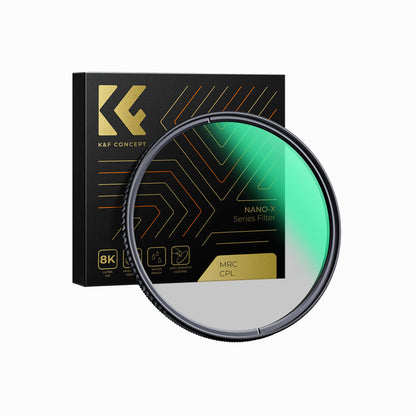 K&F Concept 82mm CPL Filter 28 Layer Super Slim Circular Polarizing Filter Multi-Coated Polarized MRC Filter Nano-Xcel Series-KF01.974V1