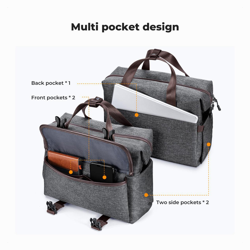 K&F Concept 8L Retro Camera Shoulder Crossbody Sling Bag with Tripod Holder & Enough Storage for Cameras, Lenses, Drones, Smartphones, Tablets Photography Accessories (Dark Grey-KF13.186)