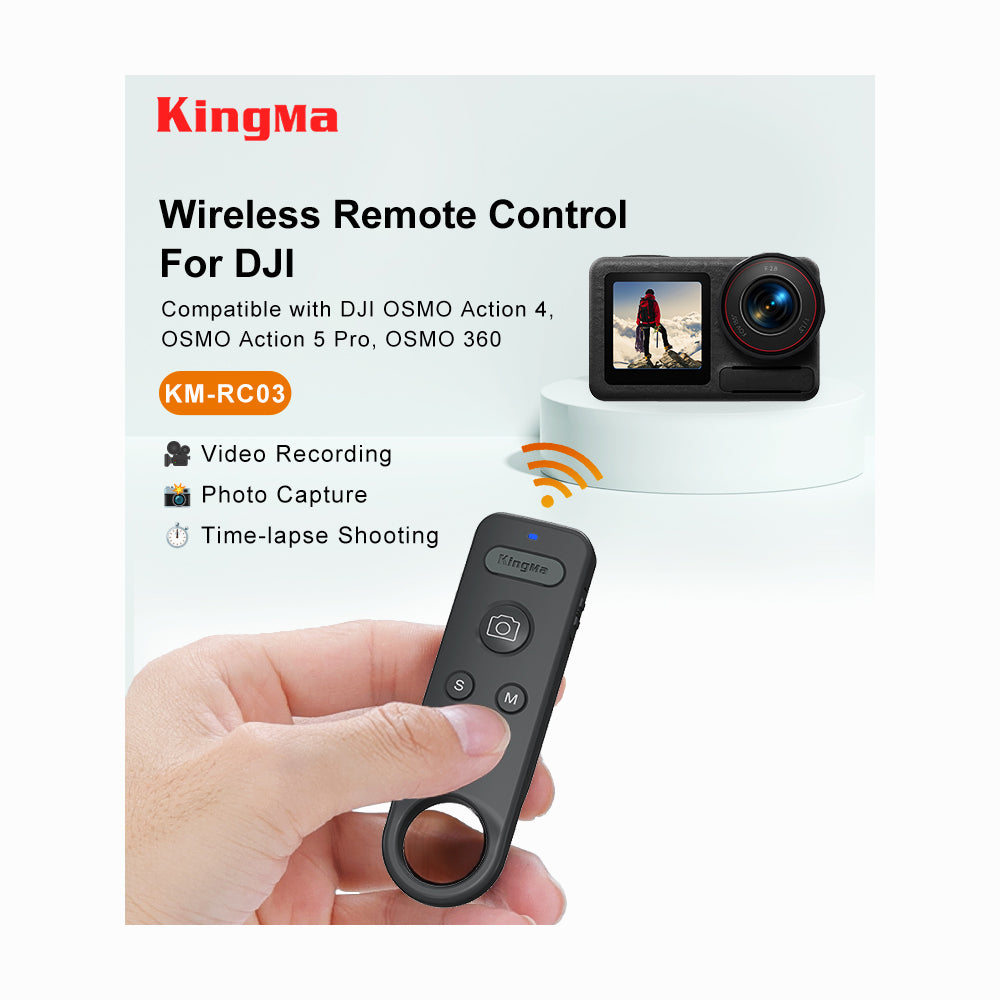 KingMa KM-RC03 Remote Bluetooth for DJI OSMO Action for Action 4 / Action 5 Pro / DJI Osmo 360
