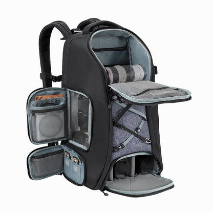 K&F Concept Camera Backpack,Camera Bags for Photographers 30Lwith Raincover Laptop Compartment Compatible for Canon/Nikon/Sony/DJI Mavic Drone Travel 30L Nature Wander 08 (Grey)KF13.178