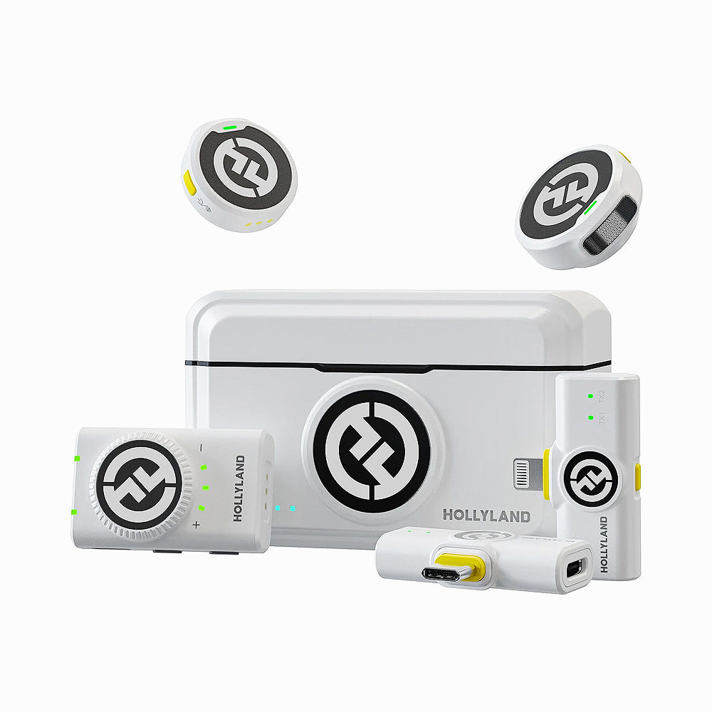 Hollyland LARK M2 DUO 2-Person Wireless Combo Microphone System (Ivory White)