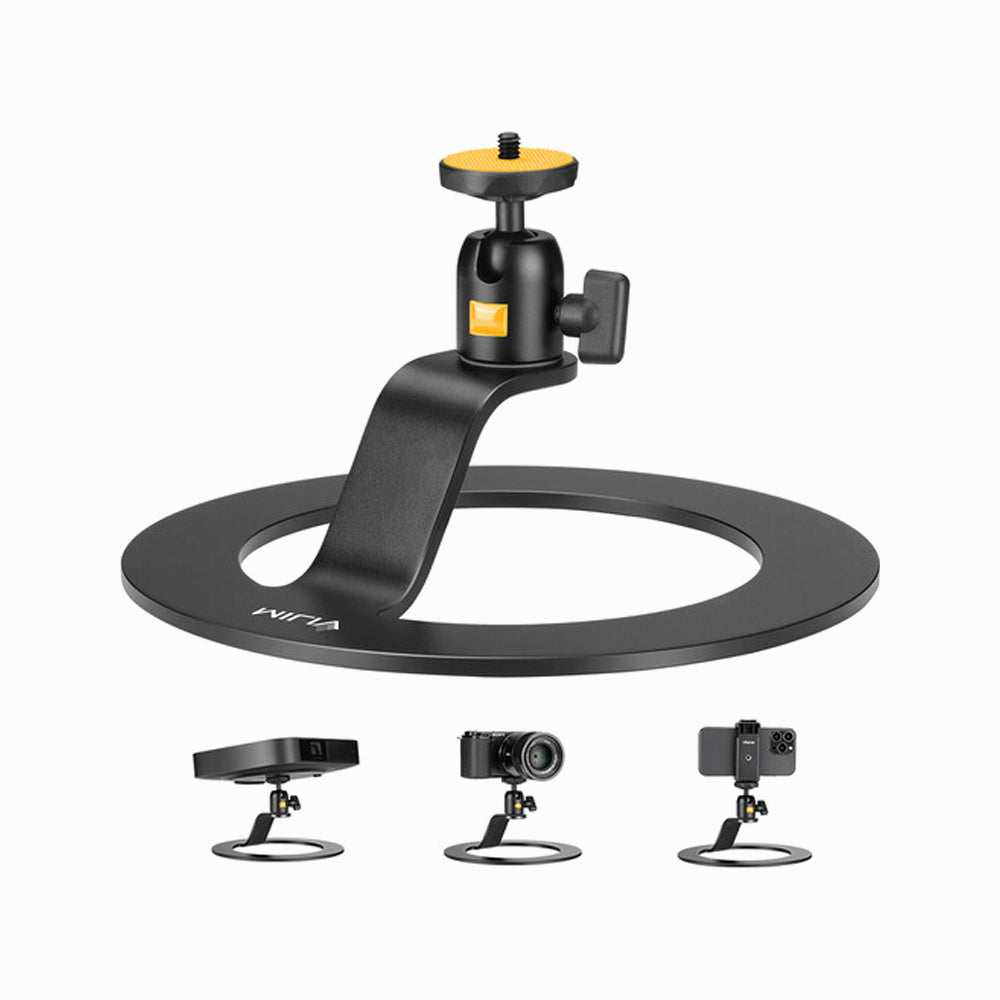 Ulanzi Vijim LT04 Projector Stand Desktop Mobile Mount with 1/4" Screw, 5kg Load Capacity, 360 Degree Ball Head and Metal Base